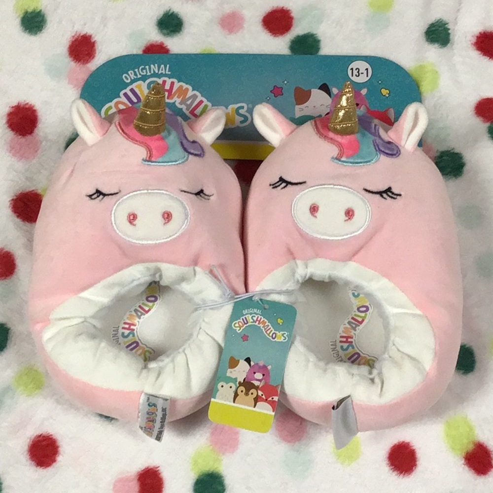 Squishmallows | NWT Pink Unicorn Slippers size 13